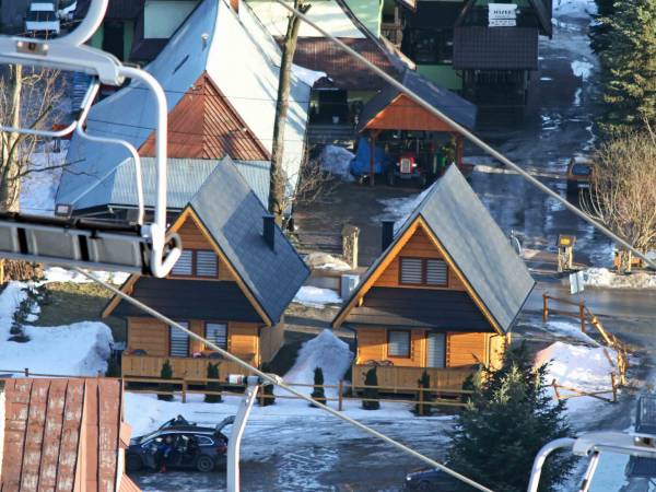 Domki widok z wyciągu