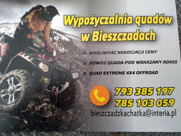 Wypożyczalnia Quadów w Bieszczadach