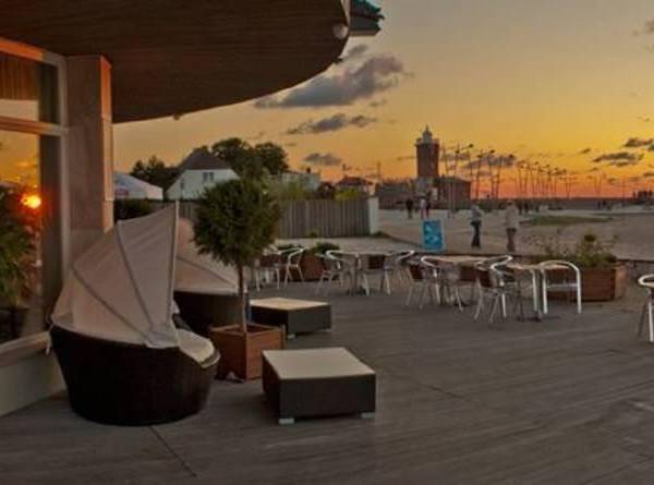 Taras zachód słońca