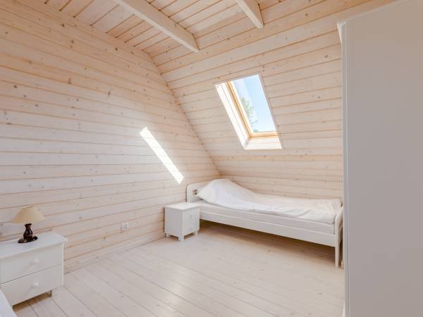 Sypialnia domu bez tarasu