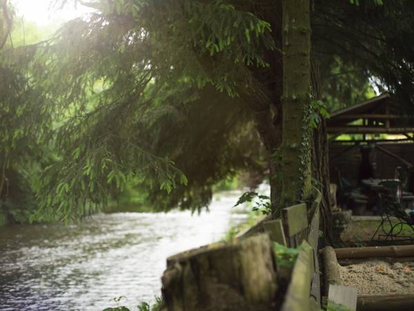 Rzeczka Bystrzyca Dusznicka i grill- domek z kominkiem,