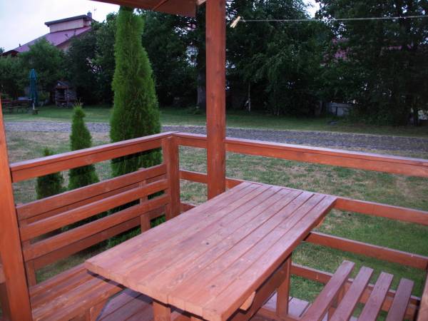 domek drewniany taras