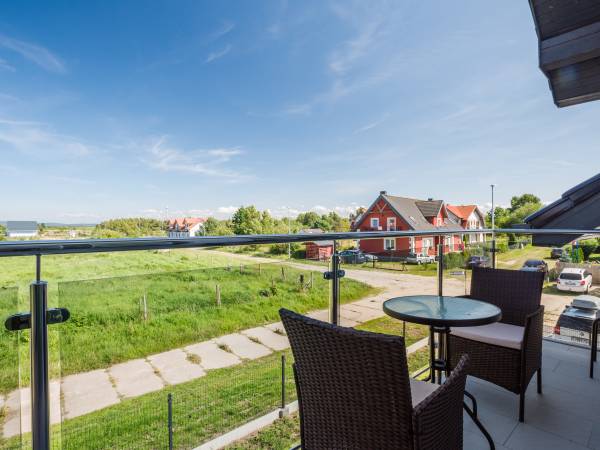 duży balkon w apartamencie 5-osobowym