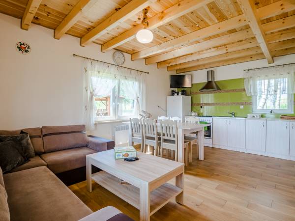 Domek 6 osobowy Salon z aneksem kuchennym