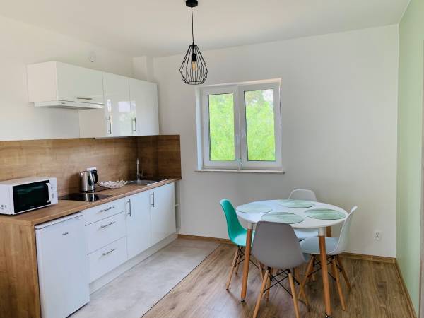 Apartamenty Stacja Morze - aneks kuchenyy