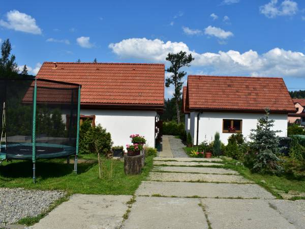Na posesji trampolina, stół do ping ponga, piaskownica