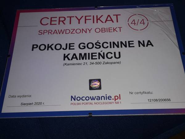 Pokoje Gościnne na Kamieńcu