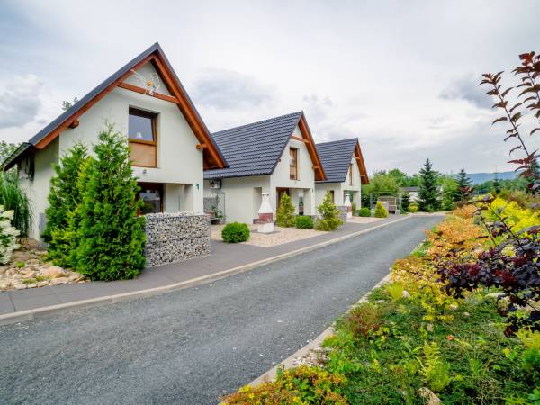 domki z kominkiem i klimatyzacją