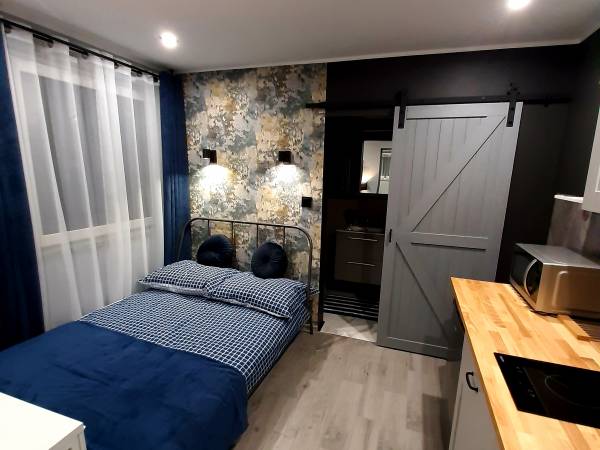 Pokój 3-osobowy z aneksem kuchennym oraz łazienką