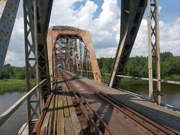 most kolejowe na Narwi