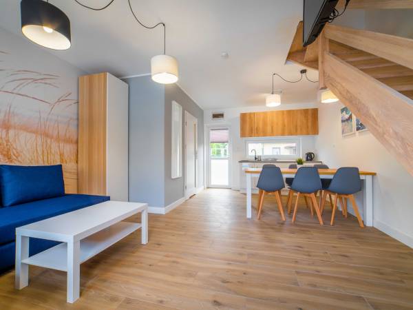 Salon z kuchnią na parterze