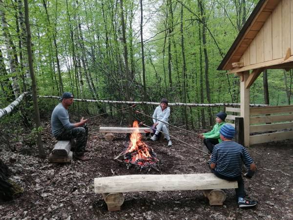 Drewniany domek z piernika