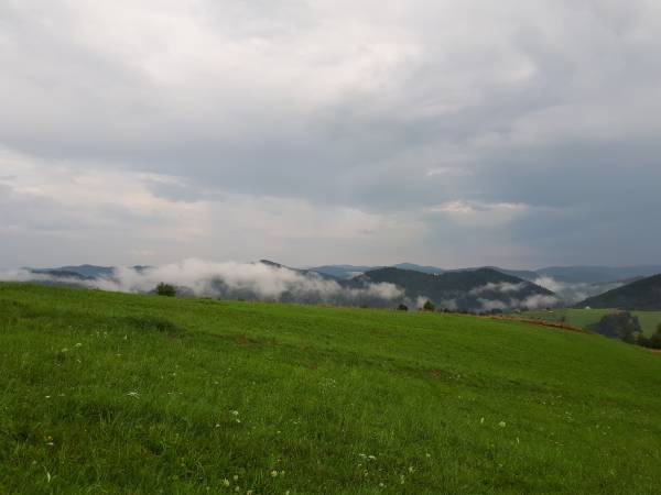 Domki na górze widokowej Plisz