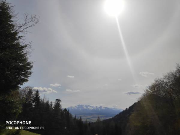Widok na Tatry z przełęczy Chwała Bogu
