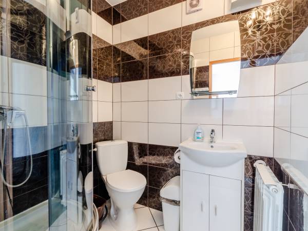 Łazienka. Brąz łazienka taras