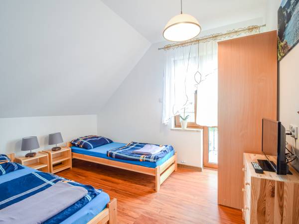 Sypialnia apartament na poddaszu
