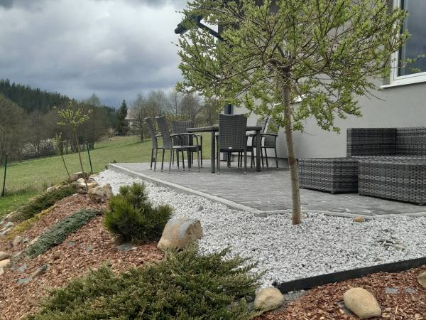 Villa Scandynavian taras do odpoczynku i grillowania