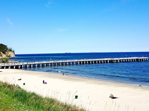 Molo i plaża w Orłowie