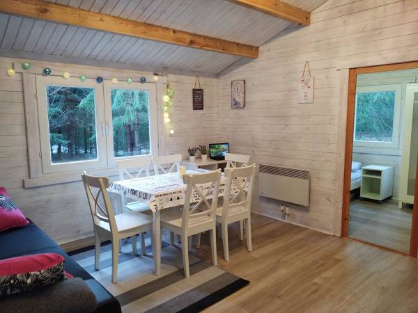 Domek Fiord salon z TV