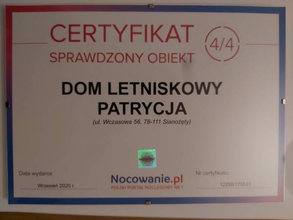 Dom letniskowy Patrycja