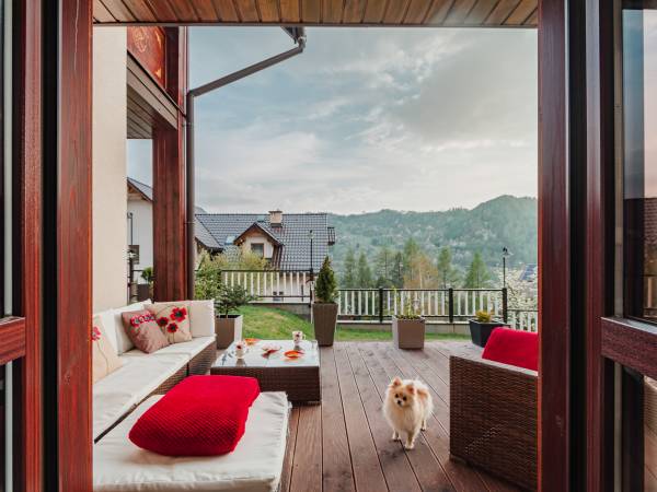 Taras widokowy w pokoju rodzinnym