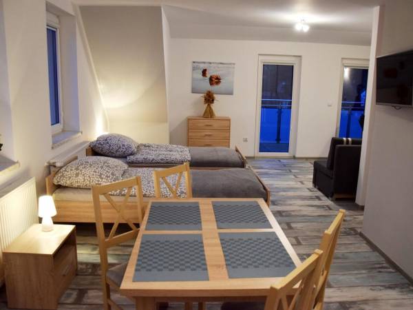 Wnętrze apartamentu w budynku.