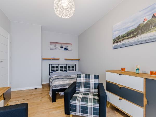 Apartament morski sypialnia