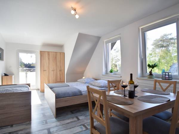 Wnętrze apartamentu w budynku.