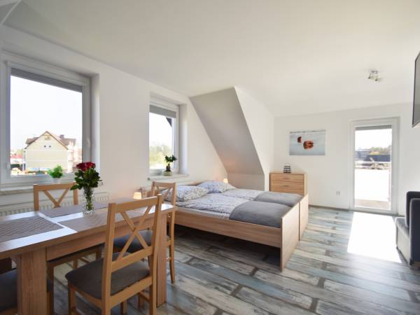 Wnętrze apartamentu w budynku.