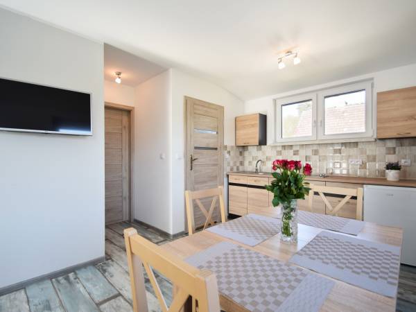 Wnętrze apartamentu w budynku.