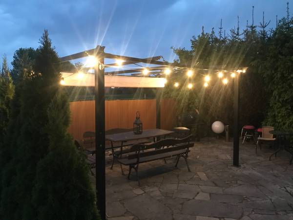 Rozświetlona pergola