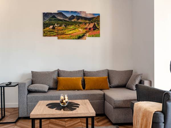 sofa w salonie rozkladana