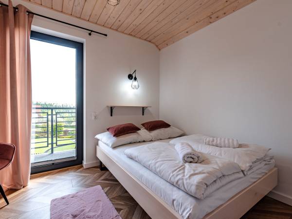 sypialnia z balkonem 2 os z widokiem na PIENINY