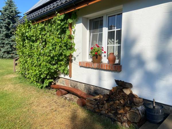 Chata: salon kominkowy z kuchnią, 3 sypialnie, łazienka