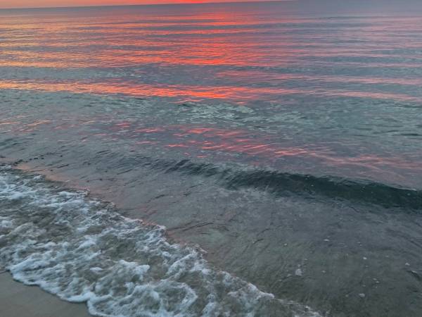 zachód słońca na plaży