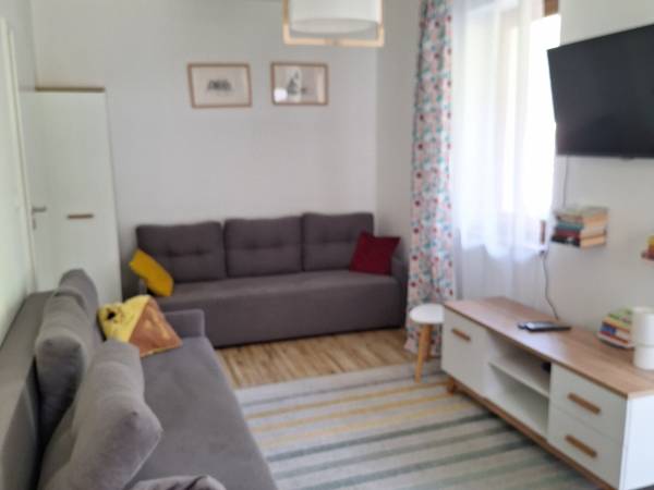 FOLK_salon z sofami i szafą