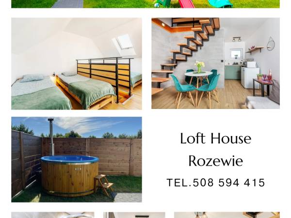 Loft House Rozewie Całoroczne domki z balią ogrodową 