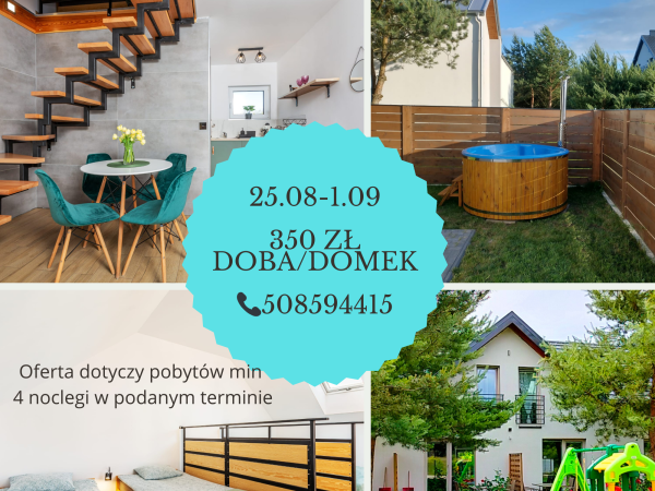 Loft House Rozewie Całoroczne domki z balią ogrodową 