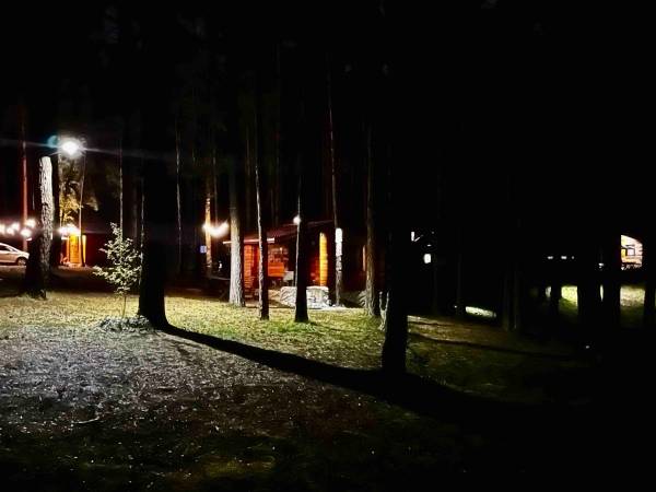 Wpadnij do lasu , domki nad jeziorem 