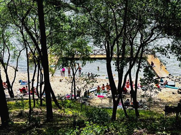 Wpadnij do lasu , domki nad jeziorem 