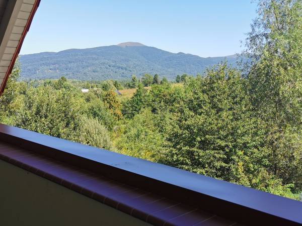 Widok z balkonu nowego domku 