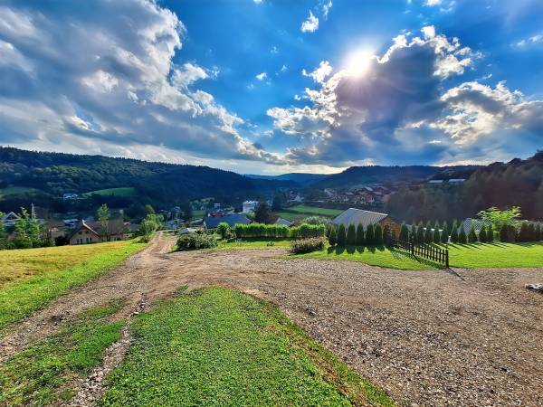 Domki na górze widokowej Plisz