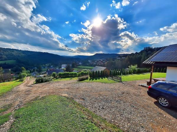 Domki na górze widokowej Plisz