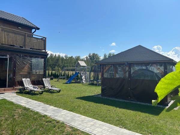 Domki WESTERN HOUSE Giżycko Fuleda Sauna Jacuzzi Kominek