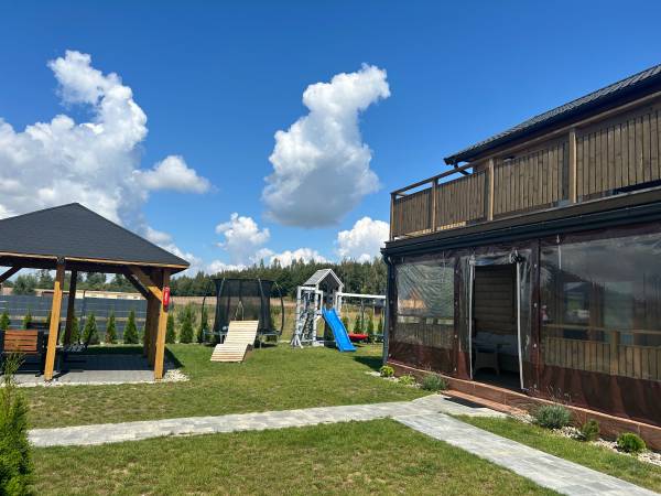 Domki WESTERN HOUSE Giżycko Fuleda Sauna Jacuzzi Kominek
