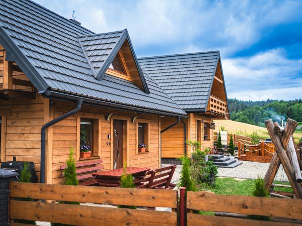 Domek całoroczny z kominkiem