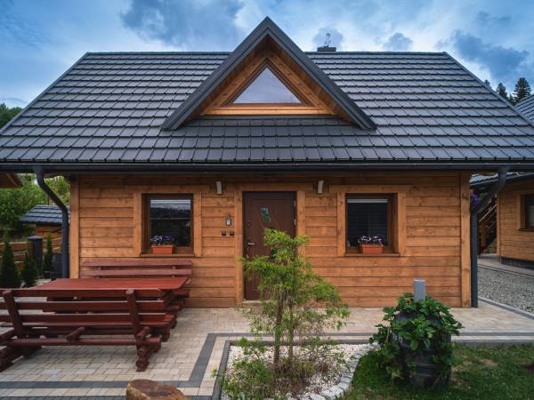 Domek całoroczny z kominkiem