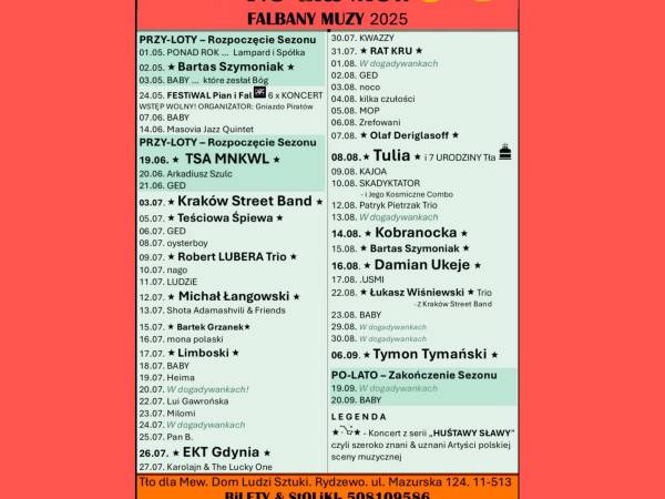 Program Koncertów 2025 w Tle dla Mew