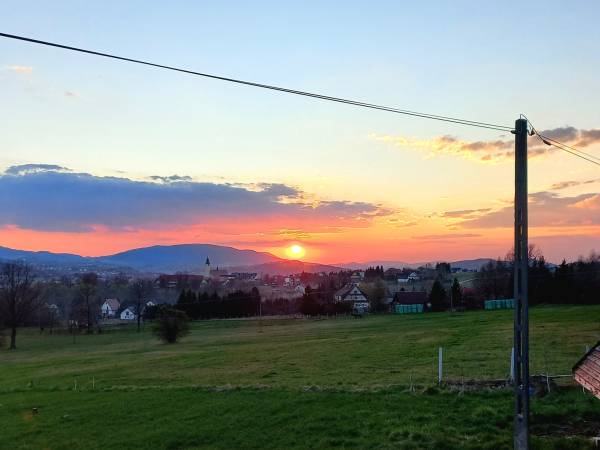 Widok z tarasu. MOGIELICA. ŁOPIEŃ