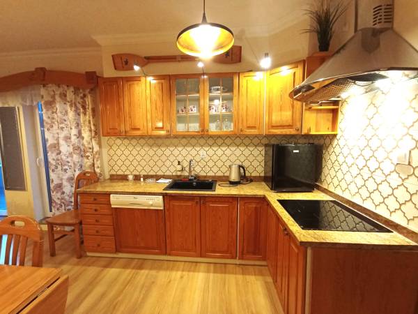 Apartament brązowy- aneks kuchenny